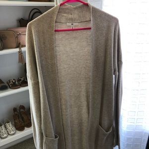 BP. cream long  cardigan
